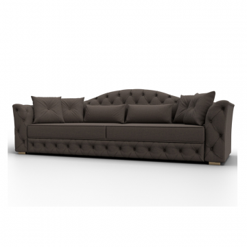 Диван прямой Артис, Амур 05 коричневый, Рогожка