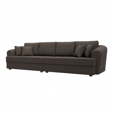 Диван прямой Милтон, Амур 05 коричневый, Рогожка