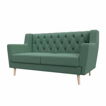 Диван кухонный прямой Брайтон 2 Люкс Зеленый, Рогожка