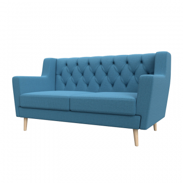 Диван кухонный прямой Брайтон 2 Люкс Голубой, Рогожка