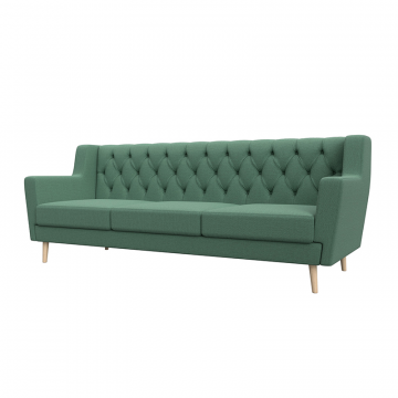 Диван кухонный прямой Брайтон 3 Люкс Зеленый, Рогожка