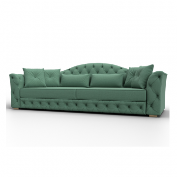 Диван прямой Артис, Амур 11 зеленый, Рогожка