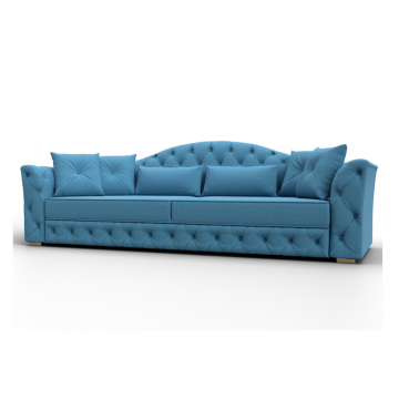 Диван прямой Артис, Амур 10 голубой, Рогожка