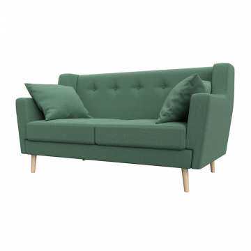 Диван кухонный прямой Брайтон 2 Зеленый, Рогожка