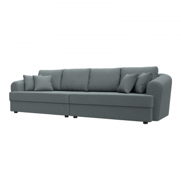 Диван прямой Милтон, Амур 07 серый, Рогожка