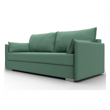 Диван прямой Сайгон, Амур 11 зеленый, Рогожка