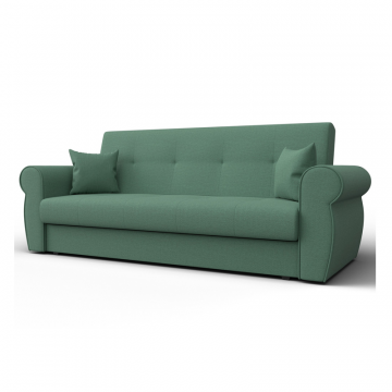 Диван-книжка Лига-019, Амур 11 зеленый, Рогожка