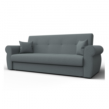 Диван-книжка Лига-019, Амур 07 серый, Рогожка