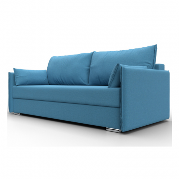 Диван прямой Сайгон, Амур 10 голубой, Рогожка