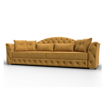 Диван прямой Артис, BRUT 10 желтый, Велюр