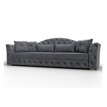 Диван прямой Артис, BRUT 16 темно-серый, Велюр