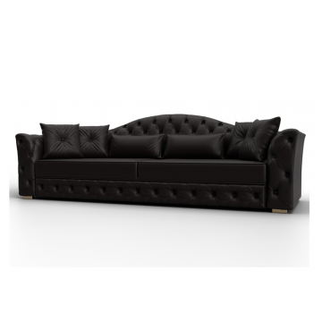 Диван прямой Артис, GRIFON 12 коричневый, Экокожа