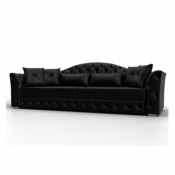 Диван прямой Артис, GRIFON 18 черный, Экокожа