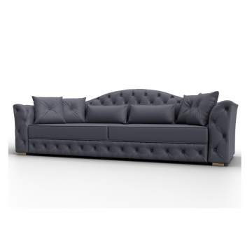 Диван прямой Артис, GRIFON 15 серый, Экокожа