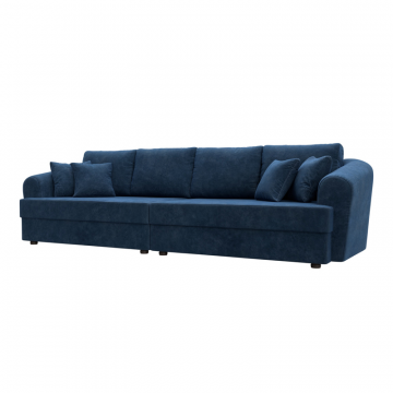 Диван прямой Милтон, BRUT 11 синий, Велюр