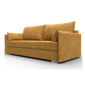 Диван прямой Сайгон, BRUT 10 желтый, Велюр