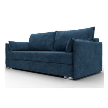 Диван прямой Сайгон, BRUT 11 синий, Велюр