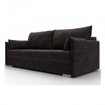 Диван прямой Сайгон, BRUT 17 коричневый, Велюр