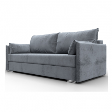 Диван прямой Сайгон, TOWER 10 серый, Велюр