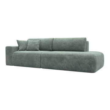 Диван прямой Лига-036 НПБ Модерн подлокотник слева, BRUT 08 зеленый, Велюр