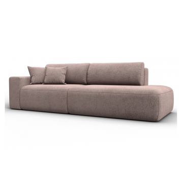 Диван прямой Лига-036 НПБ Модерн подлокотник слева, TOWER 05 бежевый, Велюр