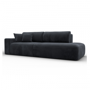 Диван прямой Лига-036 НПБ Модерн подлокотник слева, TOWER 11 темно-серый, Велюр