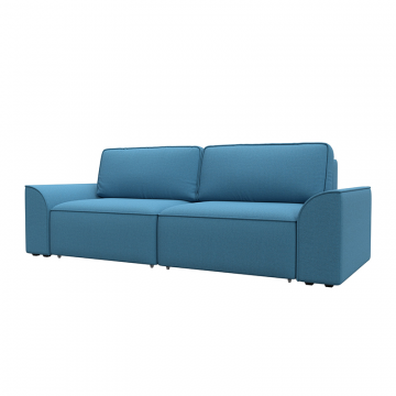 Диван прямой Лига-048 НПБ Голубой, Рогожка