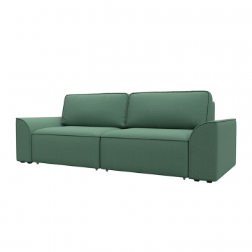 Диван прямой Лига-048 НПБ Зеленый, Рогожка