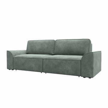 Диван прямой Лига-048 НПБ Зеленый, Велюр