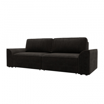 Диван прямой Лига-048 НПБ Коричневый, Велюр