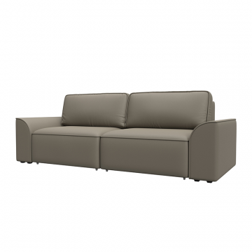 Диван прямой Лига-048 НПБ Бежевый, Экокожа