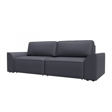 Диван прямой Лига-048 НПБ Серый, Экокожа