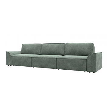 Диван прямой Лига-048 НПБ Лонг Зеленый, Велюр