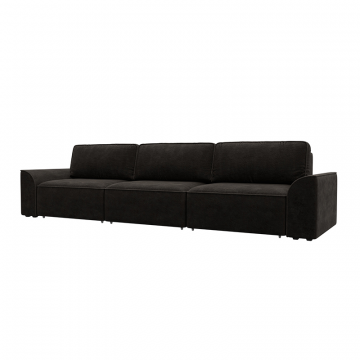 Диван прямой Лига-048 НПБ Лонг Коричневый, Велюр