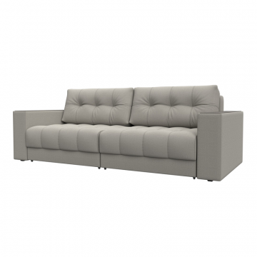 Диван прямой с декором Лига-049 НПБ, Амур 02 бежевый, Рогожка