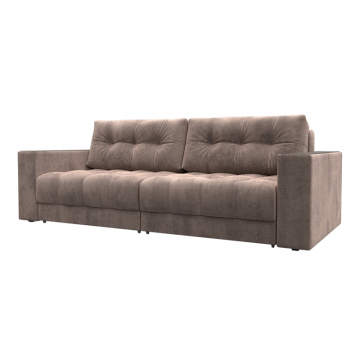 Диван прямой с декором Лига-049 НПБ, TOWER 05 бежевый, Велюр