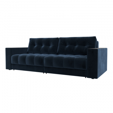 Диван прямой с декором Лига-049 НПБ, TOWER 13 синий, Велюр