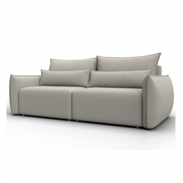 Диван прямой Лига-051 НПБ, Амур 02 бежевый, Рогожка