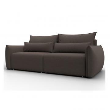 Диван прямой Лига-051 НПБ, Амур 05 коричневый, Рогожка