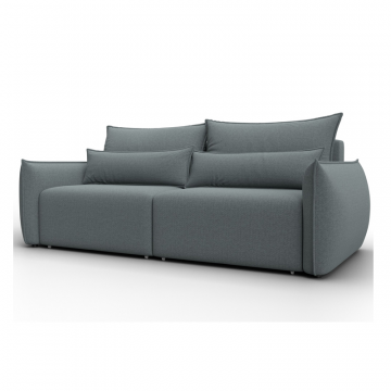 Диван прямой Лига-051 НПБ, Амур 07 серый, Рогожка