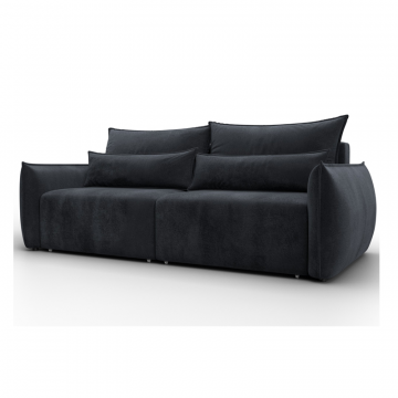 Диван прямой Лига-051 НПБ, TOWER 11 темно-серый, Велюр