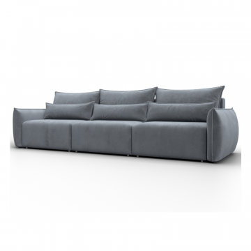 Диван прямой Лига-051 НПБ Лонг, TOWER 10 серый, Велюр