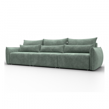 Диван прямой Лига-051 НПБ Лонг, BRUT 08 зеленый, Велюр