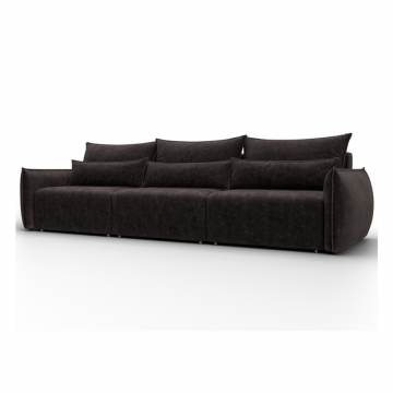 Диван прямой Лига-051 НПБ Лонг, BRUT 17 коричневый, Велюр