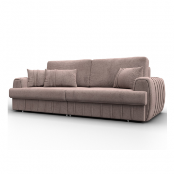 Диван прямой Лига-057 НПБ, TOWER 05 бежевый, Велюр