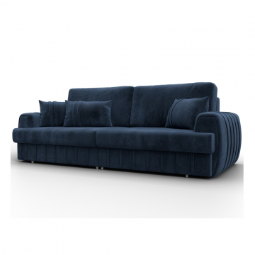 Диван прямой Лига-057 НПБ, TOWER 13 синий, Велюр