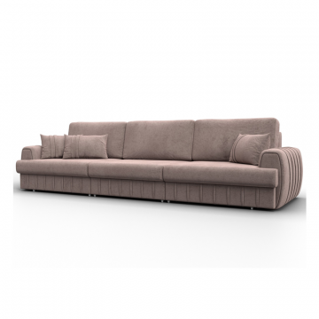 Диван прямой Лига-057 НПБ Лонг, TOWER 05 бежевый, Велюр