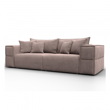 Диван прямой Лига-058 НПБ, TOWER 05 бежевый, Велюр