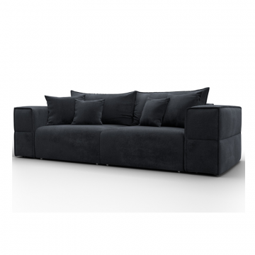 Диван прямой Лига-058 НПБ, TOWER 11 темно-серый, Велюр