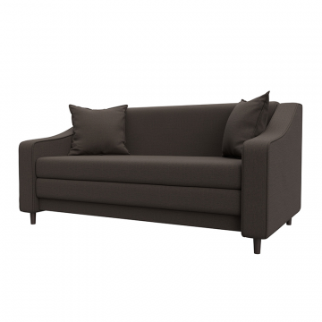 Диван прямой Лига-071 Коричневый, Рогожка